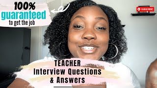 ELEMENTARY TEACHER INTERVIEW QUESTIONS AND ANSWERS  GUARANTEED TO GET THE JOB  FIRST YEAR TEACHER [upl. by Deys]