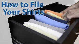 The BEST Way to Fold Shirts Closet Organizing 101 [upl. by Pazice]