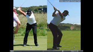 Jon Rahm golf swing  Long Iron faceon amp downtheline July 2017 [upl. by Zachary]