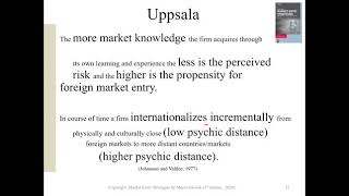 Internationalization Theories The Uppsala Model [upl. by Killam725]