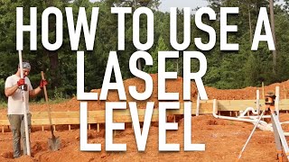 How to use a Johnson Rotary Laser Level  Building Tips for DIY SEPTIC amp Foundation leveling [upl. by Ellenuahs]