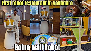 First Robot Restaurant In Vadodara Opened Now  Wanderingshubh [upl. by Ainelec]