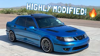 550WHP Big Turbo Saab 95 Review [upl. by Nafets]