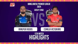 Comilla Victorians vs Rangpur Riders  Highlights  15th Match  Season 10  BPL 2024 [upl. by Anauqahc860]