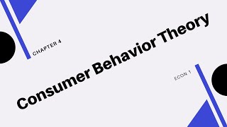 Consumer Behavior Theory [upl. by Haymo]