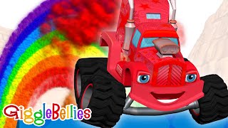 Monster Truck Cartoons for Kids  Learn Colors and Race  50 MINUTES  GiggleBellies [upl. by Sumetra242]