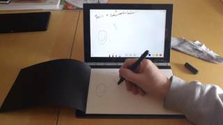 Lenovo Yoga Book  Writing with the Real pen and pad demo [upl. by Olwena307]