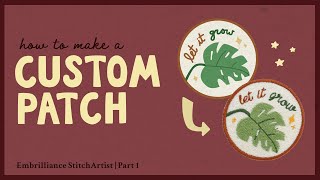 How to Digitize a Custom Patch Design  Applique amp Satin Border  Embrilliance StitchArtist [upl. by Kirby]