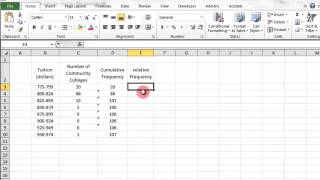 Excel Cumulative Frequency and Relative Frequency [upl. by Amuwkuhc84]