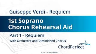 Verdis Requiem Part 1  Requiem  1st Soprano Chorus Rehearsal Aid [upl. by Dahc83]