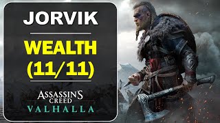 Jorvik All Wealth Locations  GearArmor Chests  Assassins Creed Valhalla [upl. by Eilrahs]