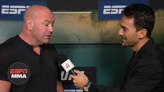 Dana White previews Max Holloway vs Calvin Kattar at UFC on ABC  ESPN MMA [upl. by Chelsie]