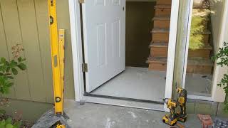 Jeld Wen Front Door Installation  Really crappy products and craftsmanship PART 1 [upl. by Ellednahc]