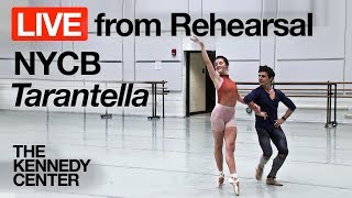 New York City Ballet  LIVE Rehearsal at The Kennedy Center quotTarantellaquot [upl. by Hector]