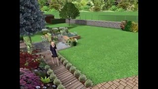 Aménagement de jardin en 3D 2  Paysagiste vandamme Parcs et Jardins [upl. by Olemrac518]