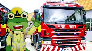 Fire Truck  Geckos Real Vehicles  Trucks For Kids  Learning Videos For Toddlers  Firefighters [upl. by Bohi]