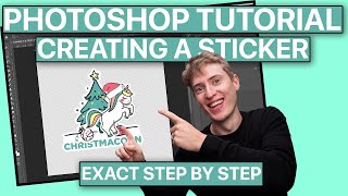 Creating a Redbubble Sticker  Full Photoshop Tutorial [upl. by Ignatia569]