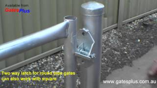 Gate Latch 2 way for round pipe and square [upl. by Akkinahs]