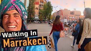 Walking Tour of Modern Marrakech — Morocco Africa Video Walk【4K】🇲🇦 [upl. by Hodge]