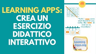 LEARNING APPS crea un esercizio didattico interattivo [upl. by Elaval]