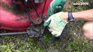 MTD Lawn Mower Self Propelled Belt Change [upl. by Okemak843]