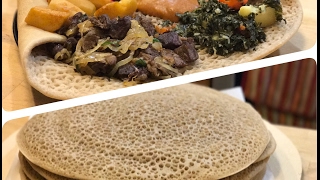 Authentic Ethiopian Injera  Cooking With Mali [upl. by Anayi]