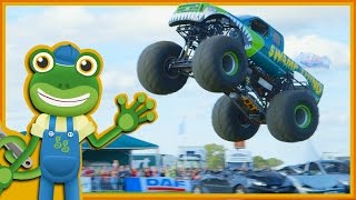 Monster Trucks For Children  Geckos Real Vehicles [upl. by Latsyrd]