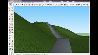 SketchUp  How to make the road on terrain without plugins [upl. by Utimer]