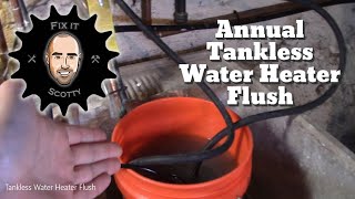 Rheem Tankless Water Heater Annual Maintenance Flush [upl. by Antoinetta]