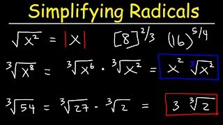 Simplifying Radicals [upl. by Yeslehc563]