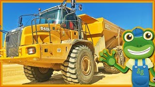 Dump Trucks For Children  Geckos Real Vehicles [upl. by Nnyleve]