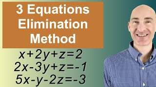 Solving Systems of 3 Equations Elimination [upl. by Scotti140]