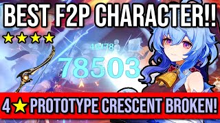 F2P Bow BROKEN on GanYu NO NEED TO WHALE Genshin Impact  Showcase Build and Guide [upl. by Elah]