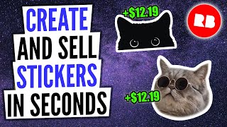 Redbubble stickers  how to make money in literally seconds 💰 [upl. by Yengac]