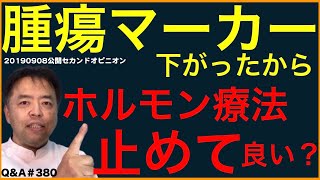 腫瘍マーカー下がったからホルモン療法止めても良い？・QampA380 [upl. by Skiest]