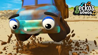 5 Muddy Trucks Song  5 Little Dumper Trucks  Nursery Rhymes amp Kids Songs  Geckos Garage [upl. by Akamaozu326]