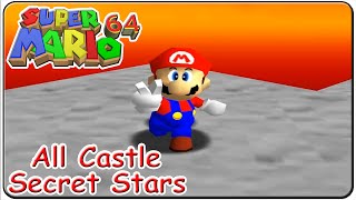 Super Mario 64 All 15 Castle Secret Stars [upl. by Varion]