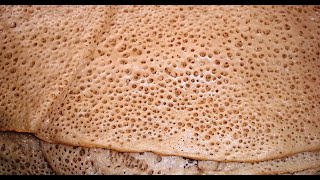 Injera  Ethiopian Flatbread  African Cuisine  Teff Ingera Recipe [upl. by Reeva701]