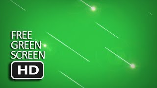 Free Green Screen  Shooting Stars Meteor Rain [upl. by Atiuqin]