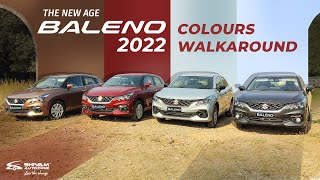 Maruti Suzuki Baleno 2022  New Colours  Walkaround [upl. by Nyrhtakyram]