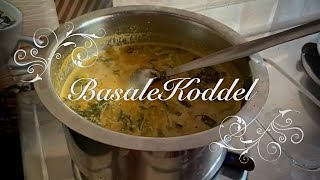 Basale Soppu koddel  Malabar Spinach Curry  Sambar recipe [upl. by Eselrahc]