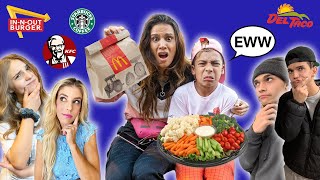 We Let FAMOUS YOUTUBERS Decide What We EAT For 24 Hours 🤢  The Royalty Family [upl. by Arama822]