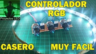 Controlador RGB manual PWM casero y muy facil de hacer [upl. by Irene]