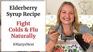 Homemade Elderberry Syrup Recipe  A Natural Home Remedy For Colds and Flu [upl. by Zachariah327]