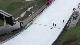 Norways Kvandal crashes at Hinzenbach World Cup ski jumping event [upl. by Mcdougall847]