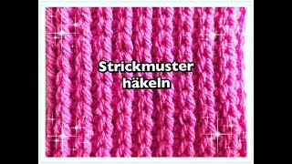 EINFACHES Strickmuster häkeln [upl. by Annoyk]