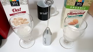 Oat Milk vs Almond Milk part 2 Frothing Test [upl. by Dwan554]