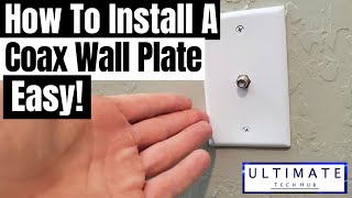 COAX OUTLET INSTALLATION  HOW TO [upl. by Flan]