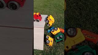 Dumpers And Trucks Dropping On Grass [upl. by Kristan280]