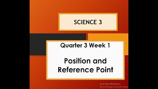 science 3 Q3W1 Position and Reference Point [upl. by Akinaj]